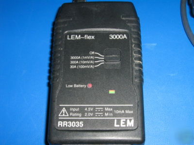Lem flex RR3035-24 30-300-3000A current probe lemflex