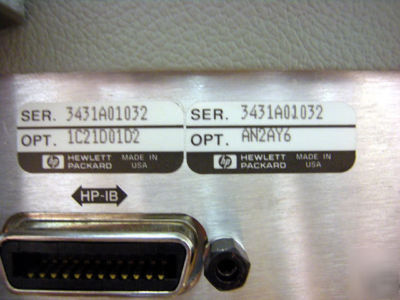 Hp agilent 35670A *loaded* opt 1C2, 1D0,1D2, AN2, AY6