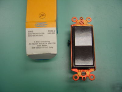 Leviton decora 5623-2 3-way quiet toggle switches brown