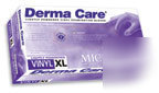 Microflex derma care lightly powdered vinyl gloves, med