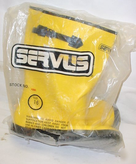 New servus strap-on hi overshoe sz 16 rain snow boots