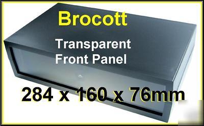 Plastic case box - transparent front - 284 x 160 x 76MM