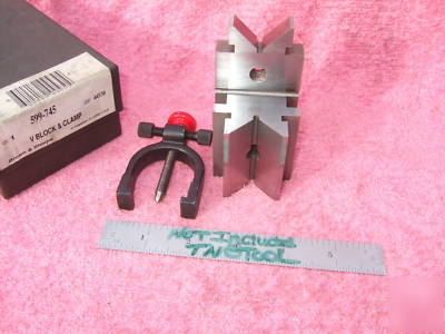 V-block & clamp brown&sharpe no.745 toolmaker machinist
