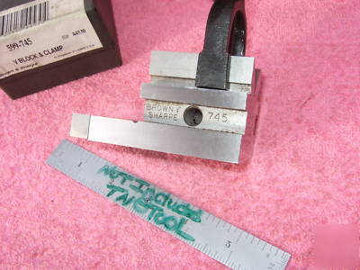 V-block & clamp brown&sharpe no.745 toolmaker machinist