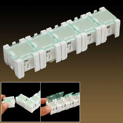 White plasic boxes case for electronic parts components