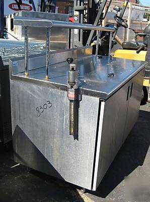 Work table with overshelf,under storage,can opener 8303