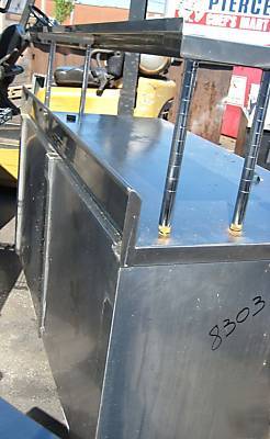Work table with overshelf,under storage,can opener 8303