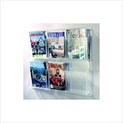 Safco/gould magazine rack with 6 pockets (horizontal)