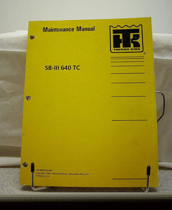Thermo king sb-iii 640 refrigeration maintenance manual