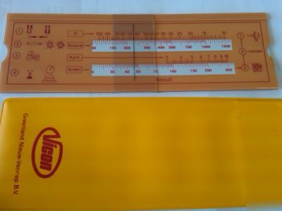 Vicon ps spreader calibration slide rule 17880570