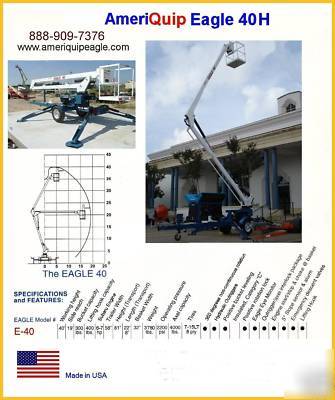 New ameriquip eagle E40H towable articulating boom lift
