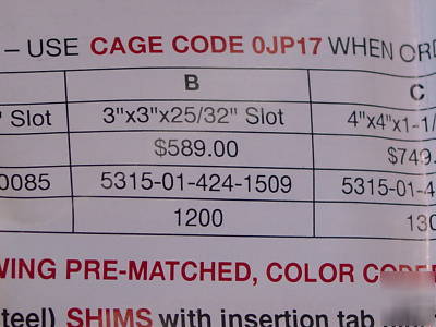 New international mechanical shim kit 3