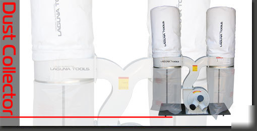 New ~ laguna tools 3 hp double bag dust collector~