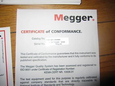 New megger 5KV megohmmeter model 210400 