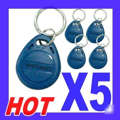 125KHZ rfid proximity identification token tag 5 pieces