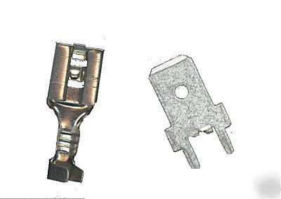 20X 6MM spade crimp / solder terminal female / male-pcb