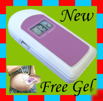 Babysound fetal doppler prenatal lcd monitor free gel