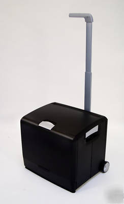 Collapsible folding file shopping cart with wheels