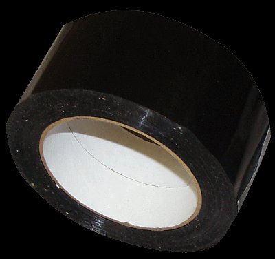 2 inch black color sealing tape 110 yards 36 rolls/ cs 