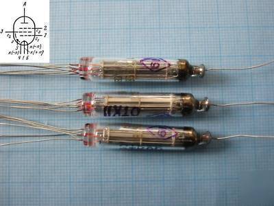 3 russian miniature tubes 1J29B ( 1SH29B )