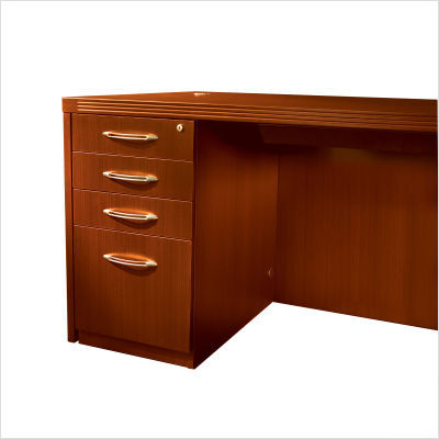 4-drawer pencil box/box file pedestal credenza mocha