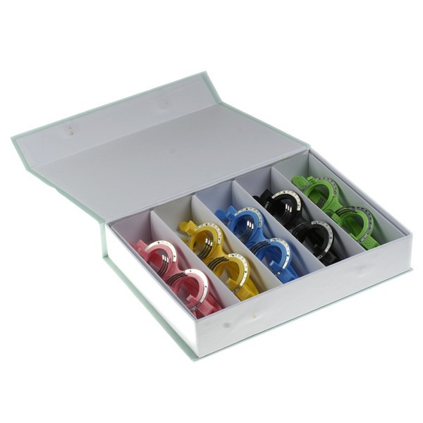 5 x optical trial lens frame multi-coloured eye test