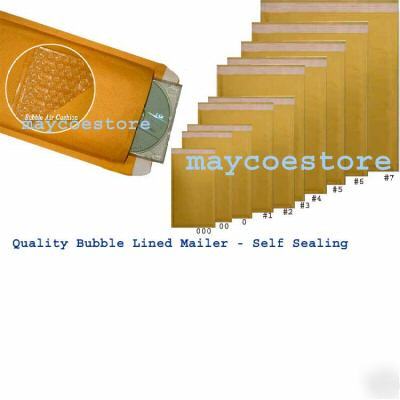 50 #0 bubble mailer padded envelope self seal 7