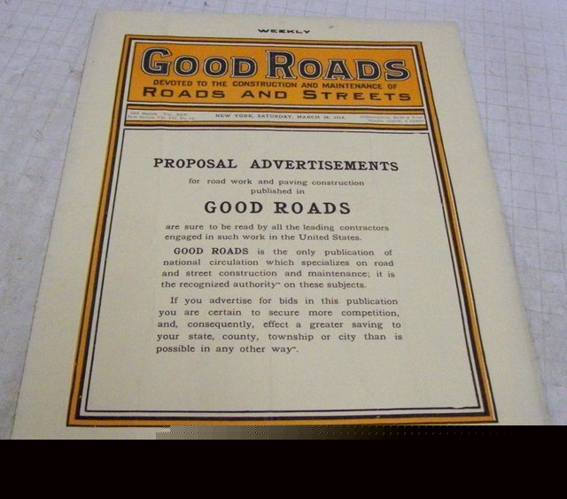 Good roads 1914 construction magazine vol.45, no.13