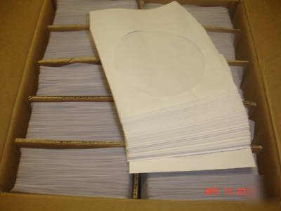 New 1000 cd dvd paper sleeve envelope case window flap