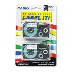 Tape cassettes for ez-label printers, 3/4 , black/clear