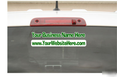 Website business advertising car decal window 2 color