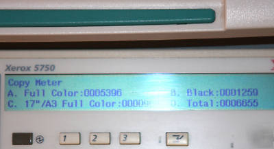 Xerox 5750 copier, docucolor 6, only 6652 total prints