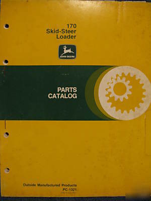 John deere 170 skid steer loader parts catalog manual