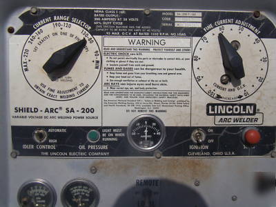 Lincoln sa-200 pipeliner arc welder 