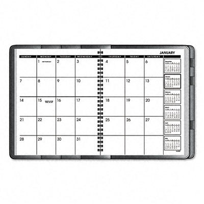 Complete plannerfolio w/mid-size monthly planner black