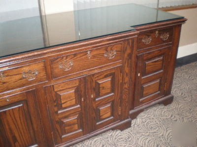 Custom made oak credenza sideboard 
