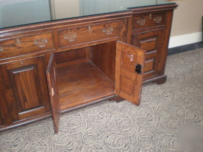Custom made oak credenza sideboard 