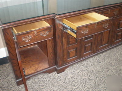 Custom made oak credenza sideboard 