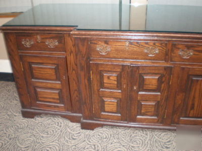 Custom made oak credenza sideboard 