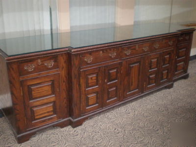 Custom made oak credenza sideboard 