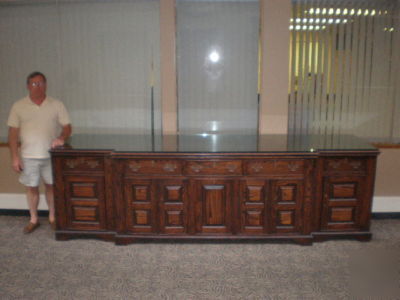 Custom made oak credenza sideboard 