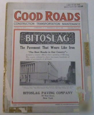 Good roads 1920 construction magazine vol.58, no.18