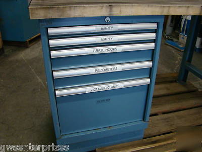 Lista 5 drawer tool cabinet w/ 72X30 work bench & vise