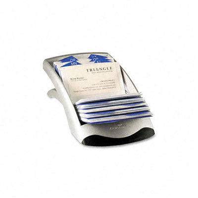 Visifix desk business card file holds graphite/black