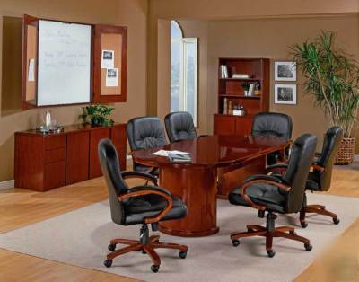New 14 feet wood racetrack conference table, #ch-rub-C5