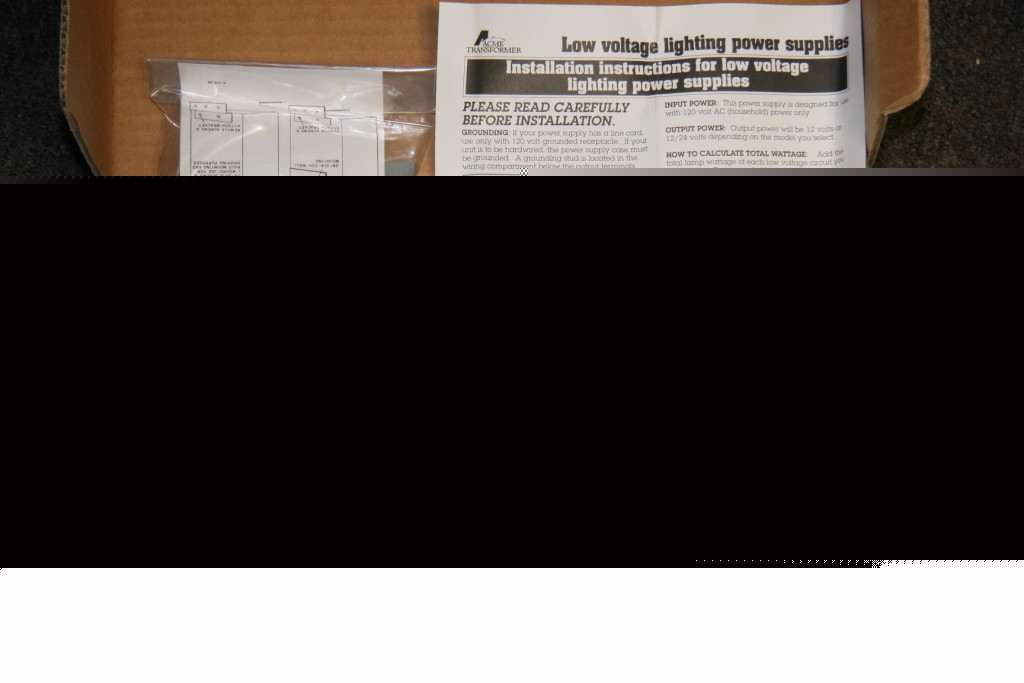 New acme low voltage lighting transformer tlv-10024-s