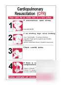 New cpr instructional sign - 16'' x 21'', styrene