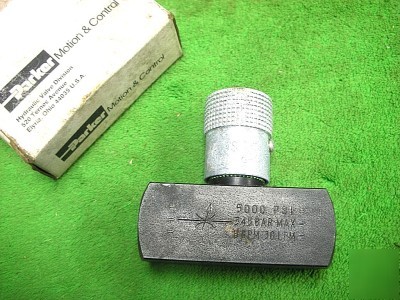 Parker N600S hydraulic flow control valve 8GPM 3/8-16
