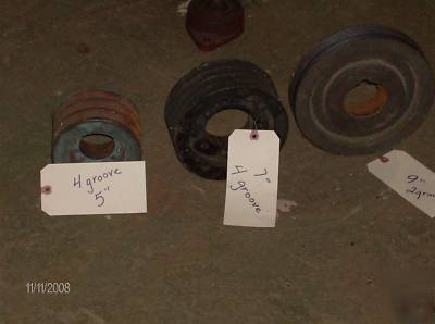 Sawmill 2-3-4-5 grove pulleys-taper locks-gear box 
