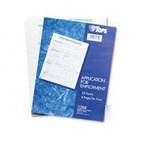 Tops comprehensive employee application form, 11 x 1...